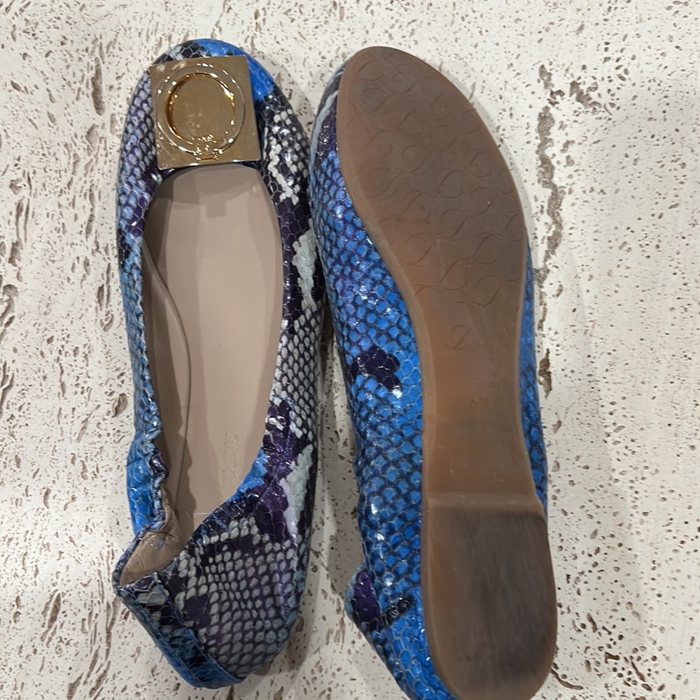 Delman Flats Shoes Python Leather Outside Beautif… - image 4